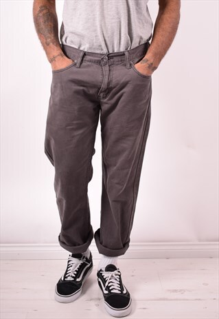 LEVI'S 514 MENS VINTAGE TROUSERS W34 L32 GREY 90S