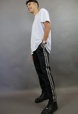 BLACK CHAMPION TAPED JOGGERS TRACKIES