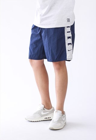 90S VINTAGE MENS NIKE SWIM BEACH BIG LOGO SHORTS