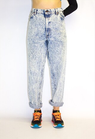 VINTAGE SUPER HIGH WAIST ACID WASH LEVI'S JEANS