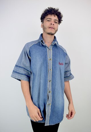 VINTAGE 90'S DOLCE & GABANNA DENIM SHIRT