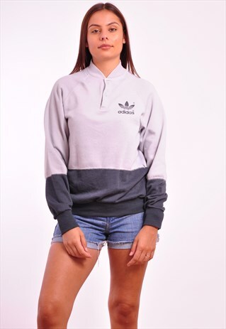 VINTAGE ADIDAS BUTTON UP 90S RETRO SWEATER