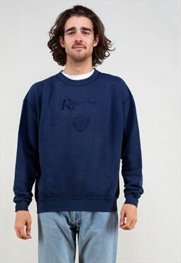 Vintage 90's Casual Blue Sweatshirt