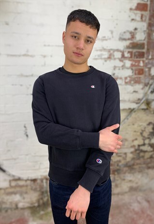 VINTAGE CHAMPION 90'S CREWNECK SWEATSHIRT - BLACK