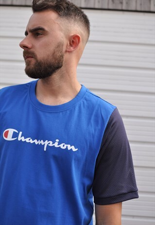 90'S GRUNGE CHAMPION REWORK FESTIVAL TEE WITH AIRTEX SLEEVES
