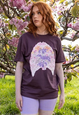 Soft Pink Ribcage Wild Mulberry Graphic Tee