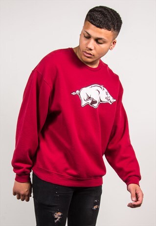 USA COLLEGE SWEATSHIRT ARKANSAS RAZORBACKS