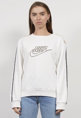 VINTAGE 90'S NIKE WHITE/BEIGE SWEATSHIRT