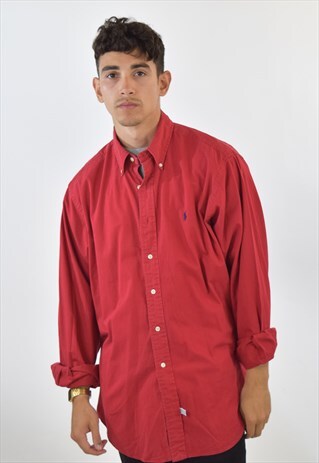 VINTAGE 90S RED RALPH LAUREN SHIRT