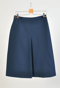 Vintage 80s midi skirt in navy
