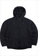 Vintage  Nike Hoodie Full Zip Up Hooded Black XLarge