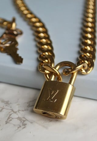 Louis Vuitton Padlock Necklace with Bracelet key woman set | Boutique Secondlife | ASOS Marketplace