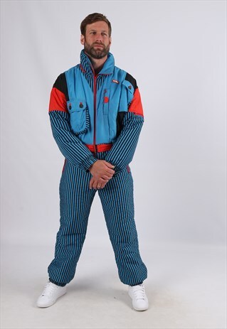 VINTAGE YASSA FULL SKI SUIT SNOW UK M 40 - 42" (6AZ)