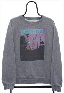 Retro California Love Graphic Grey Sweatshirt Womens