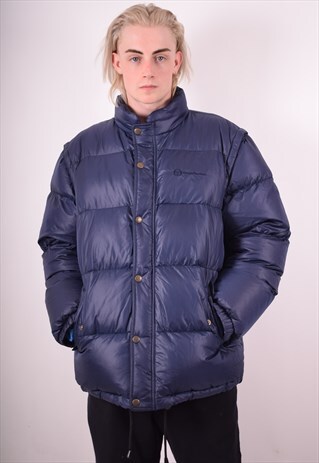 SERGIO TACCHINI MENS VINTAGE PADDED JACKET LARGE NAVY 90S