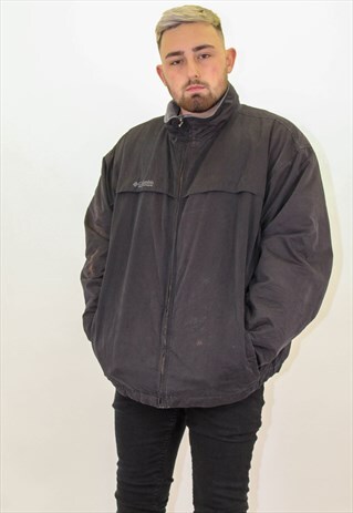 VINTAGE COLUMBIA COAT IN BLACK XXL