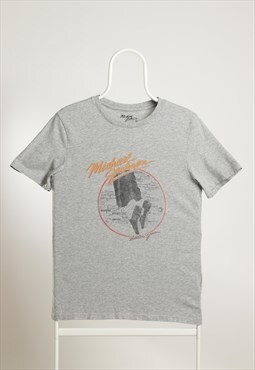 Vintage Michael Jackson Crewneck Print T-shirt Grey