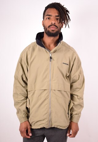 DIADORA MENS VINTAGE JACKET MEDIUM KHAKI 90S