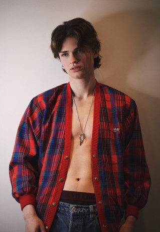 RARE VINTAGE LACOSTE CHEMISE TARTAN JACKET