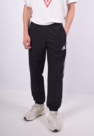 VINTAGE ADIDAS TRACKSUIT TROUSERS BLACK