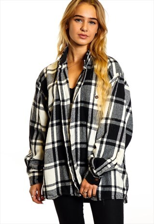 VINTAGE FLANNEL OVER SHIRT S789