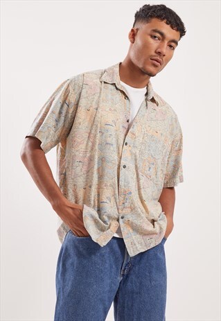 VINTAGE PATTERNED FESTIVAL SHORT SLEEVE SHIRT