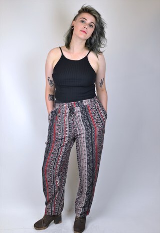 VINTAGE 80'S PATTERNED TROUSERS