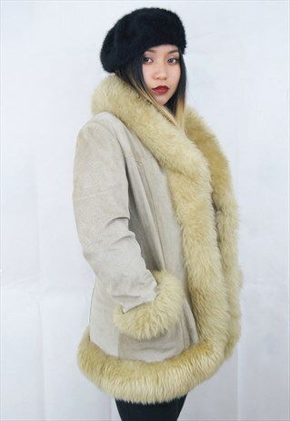 RARE AFGHAN SUEDE COAT WITH THICK LINING (1970'S)