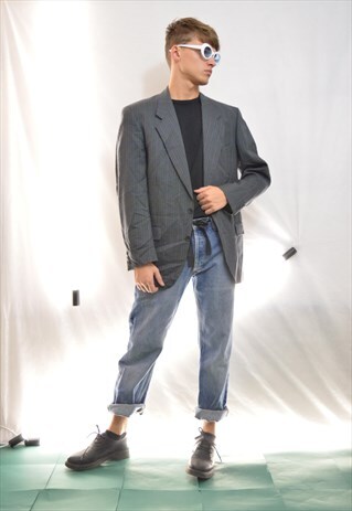CHECKERED THREE COLOUR VINTAGE BLAZER / UNISEX