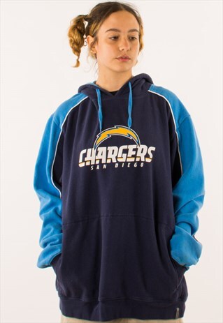 VINTAGE NAVY LOS ANGELES CHARGERS NFL HOODIE PULLOVER