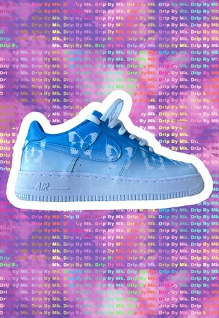 AIR FORCE 1 ''THE BUTTERFLY EFFECT' FADED BLUE CUSTOM DESIGN