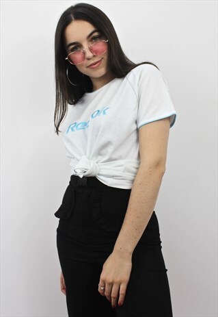 90'S RETRO BLUE SPELL-OUT T-SHIRT