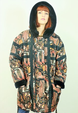 VINTAGE PATTERNED PARKA JACKET