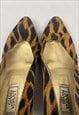 GIANNI VERSACE 90'S ANIMAL PRINT COURT SHOES SIZE 38
