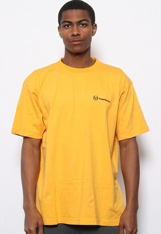 VINTAGE SERGIO TACCHINI LOGO T-SHIRT YELLOW