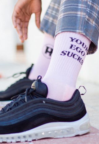 YOUR EGO SUCKS PINK SOCKS