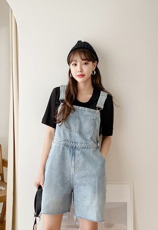 7107 SUSPENDER DENIM OVERALL JUMPER DRESS
