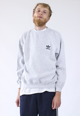 90S VINTAGE MENS ADIDAS ORIGINALS SMALL LOGO SWEATSHIRT