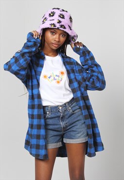 Quiksilver Blue Flannel Vintage 90's shirt