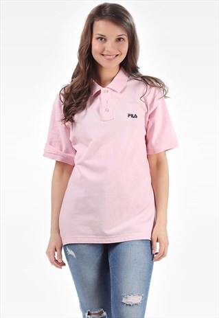 FILA VINTAGE FILA PINK POLO T SHIRT