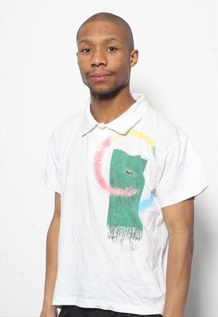 VINTAGE LACOSTE POLO SHIRT WHITE