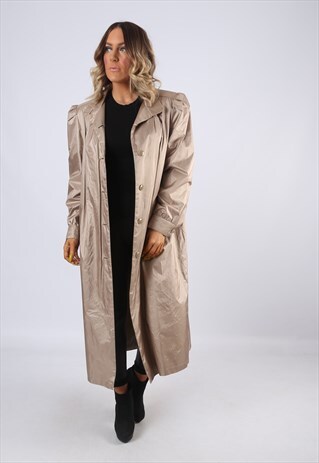 TRENCH RAINCOAT COAT JACKET UK 12 - 14, (EM5G)