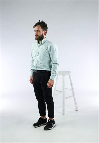 OXFORD MINT SHIRT / MENS FADED BUTTON UP
