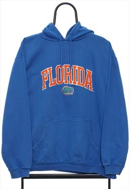 Vintage Florida Gators Spellout Blue Sports Hoodie Mens