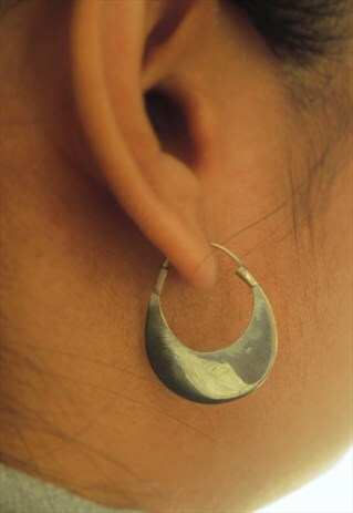 STERLING SILVER ROUND HOOP EARRINGS