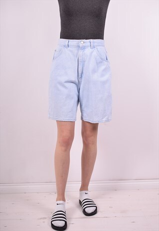 LEE WOMENS VINTAGE DENIM SHORTS W30 BLUE 90S