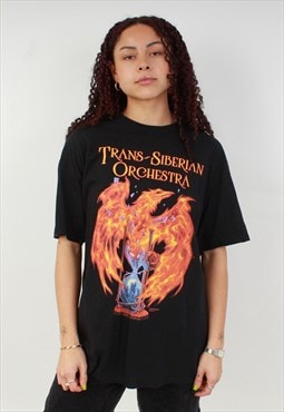"Vintage trans Siberian orchestra 2018 black graphic t shirt