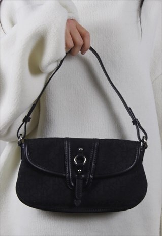 VINTAGE BLACK PATTERNED DKNY TINY PURSE