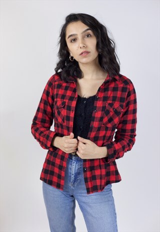 VINTAGE 90'S RED CHECK SHIRT