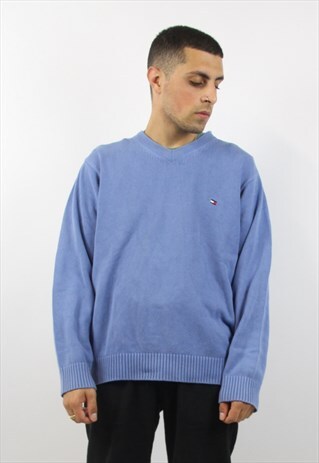 VINTAGE TOMMY HILFIGER BLUE JUMPER